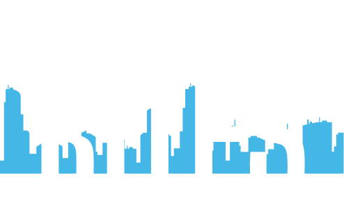 White Windy City Bites with blue city graphic