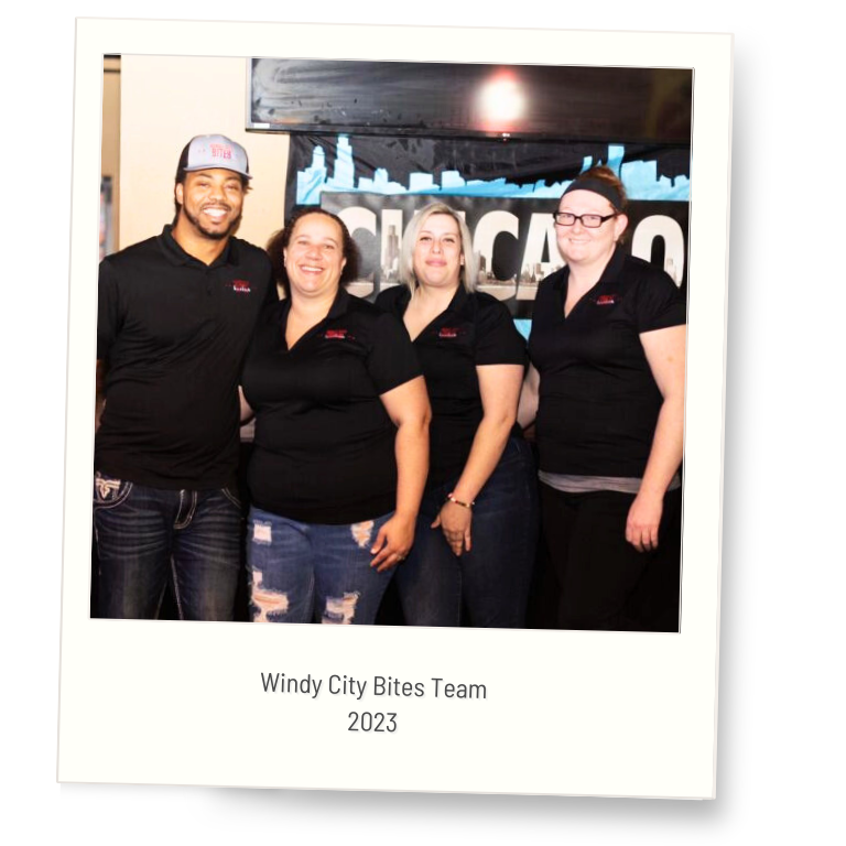 Deshawn and Samantha with the Windy City Bites Team